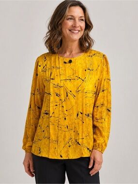FLORA KUNG ll NY Vintage 80’s 100% silk abstract blouse sz 10